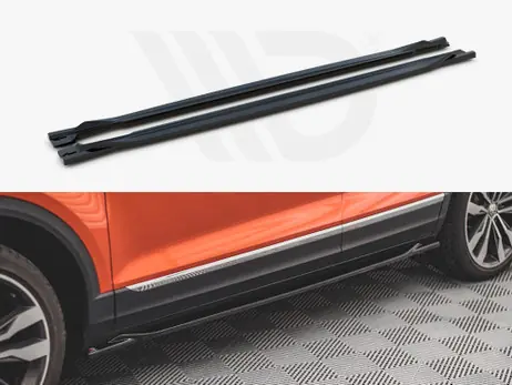 Markdown Maxton Design Gloss Black Side Skirts Diffusers VW T-Roc Mk1 (2017-)