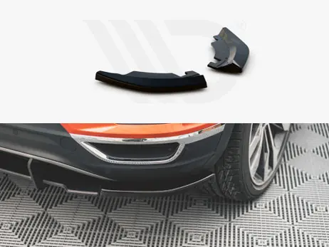 One Day Deal Maxton Design Gloss Black Rear Side Splitters VW T-Roc Mk1 (2017-)