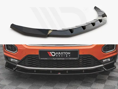 Best Choice Maxton Design Gloss Black Front Splitter V.2 VW T-Roc Mk1 (2017-)