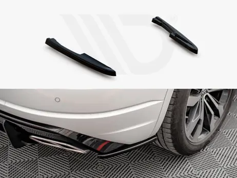 Free Delivery Maxton Design Gloss Black Rear Side Splitters VW Touareg R-Line Mk3 (2018-)