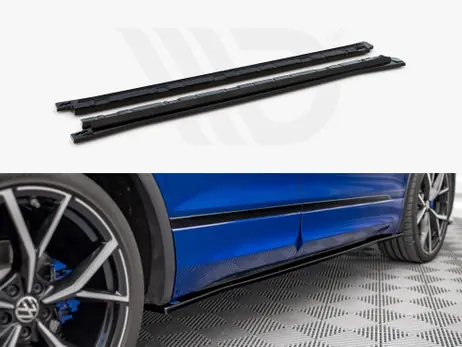Maxton Design Gloss Black Side Skirts Diffusers VW Tiguan R / R-Line Mk2 Facelift (2020-) Must Have