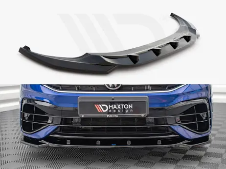 Maxton Design Gloss Black Front Splitter V.3 VW Tiguan R / R-Line Mk2 Facelift (2020-) Sale