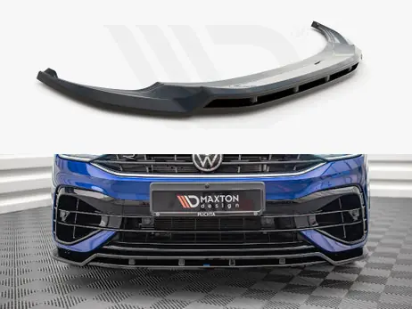 Maxton Design Gloss Black Front Splitter V.1 VW Tiguan R / R-Line Mk2 Facelift (2020-) Grab Now
