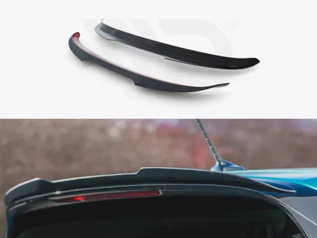 Maxton Design Gloss Black Spoiler Cap VW T Cross (2018-) One Day Deal
