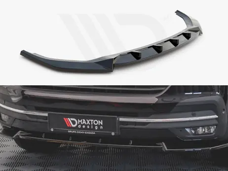 Maxton Design Gloss Black Front Splitter V1 VW T6 Facelift (2019-) New Release