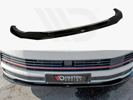 Maxton Design Gloss Black Front Splitter V.2 VW T6 (2015-19) Same Day Shipping