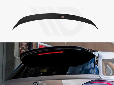 Time-Limited Maxton Design Gloss Black Spoiler Extension Cap Volkswagen Scirocco Mk3 R Facelift (2014-2017)