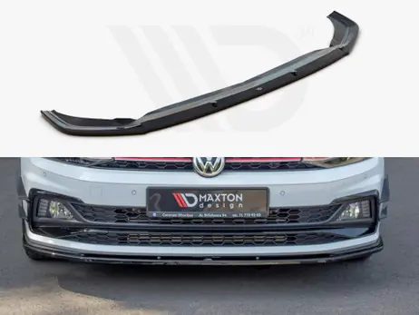 Trending Maxton Design Gloss Black Front Splitter V.1 VW Polo Mk6 GTI (2017-2021)