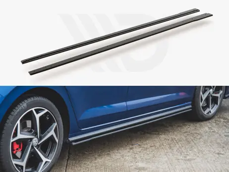 Maxton Design Black Maxton Racing Side Skirts Diffusers VW Polo GTI Mk6 (2017-2021) Same Day Shipping