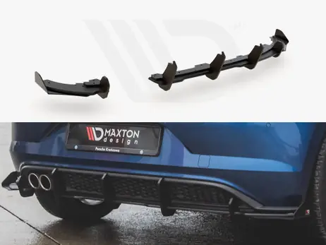 Price Cut Maxton Design Black + Gloss Flaps Maxton Racing Rear Valance (+Flaps) VW Polo GTI Mk6 (2017-2021)