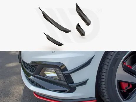 Maxton Design Front Bumper Wings (Canards) VW Polo Mk6 GTI (2017-2021) Handmade