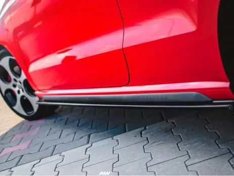 Maxton Design Gloss Black Side Skirts Splitters Volkswagen Polo Mk5 GTI 6R Pre-Facelift (2009-2014) Fast Shipping