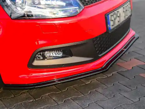 Shop Now Maxton Design Gloss Black Front Splitter V.2 Volkswagen Polo Mk5 GTI 6R Pre-Facelift (2009-2014)
