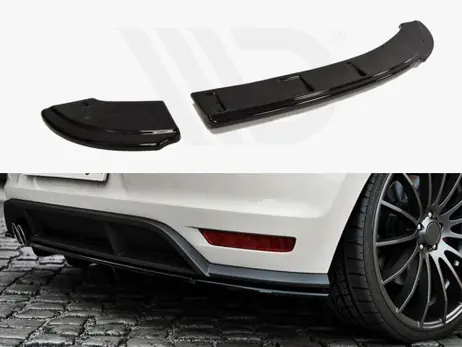 Maxton Design Gloss Black Rear Splitter VW Polo Mk5 GTI Facelift (With A Vertical Bar) (2015-2017) Mega Sale