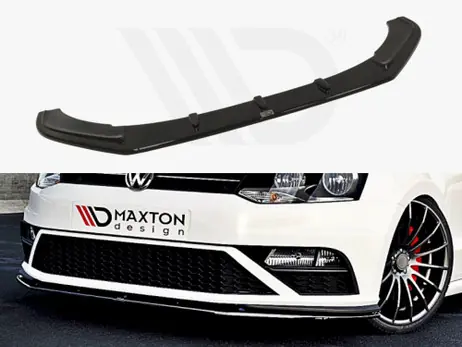 Buy Today Maxton Design Gloss Black Front Splitter V.1 VW Polo Mk5 GTI (Facelift) (2015-2017)