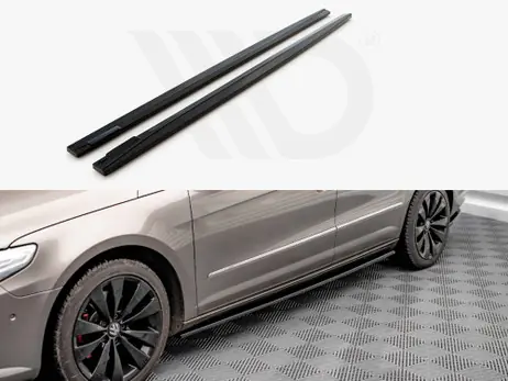 Fan Favorite Maxton Design Gloss Black Side Skirts Diffusers V.2 VW Passat Cc (2008-2012)