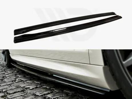 Clearance Maxton Design Gloss Black Side Skirts Diffusers VW Passat Cc R36 Rline (Preface)