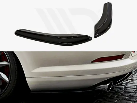 Maxton Design Gloss Black Rear Side Splitters VW Passat Cc R36 Rline (Preface) Handmade