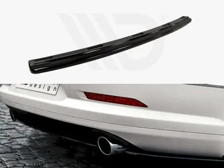 Shop Now Maxton Design Gloss Black Central Rear Splitter VW Passat Cc R36 Rline (Preface) (Without Vertical Bars)