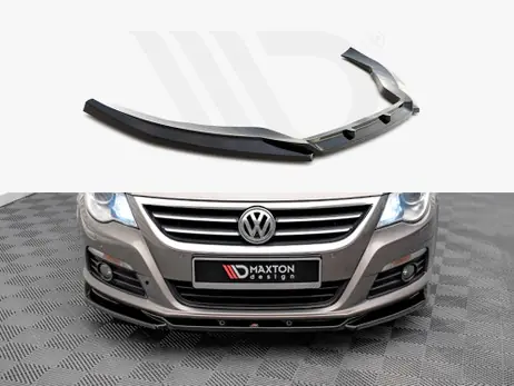 Buy Today Maxton Design Gloss Black Front Splitter V.4 VW Passat Cc (2008-2012)