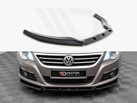 Maxton Design Gloss Black Front Splitter V.3 VW Passat Cc (2008-2012) Best Seller