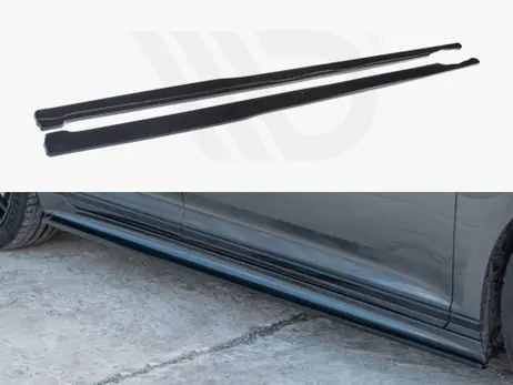 Maxton Design Gloss Black Side Skirts Diffusers Volkswagen Passat R-Line B8 (2015-19) Hot Deal