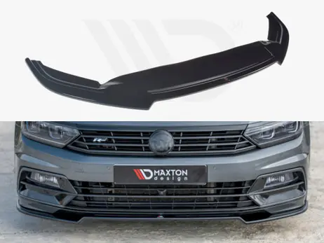 Flash Sale Maxton Design Gloss Black Front Splitter V.2 Volkswagen Passat R-Line B8 (2015-19)