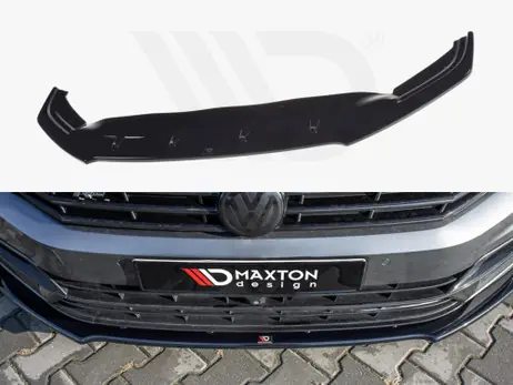 Hassle-Free Returns Maxton Design Gloss Black Front Splitter V.1 Volkswagen Passat R-Line B8 (2015-19)