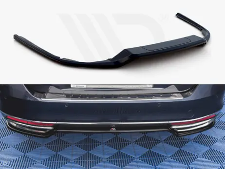 Next Day Delivery Maxton Design Gloss Black Central Rear Splitter VW Passat B8 (2014-2019)