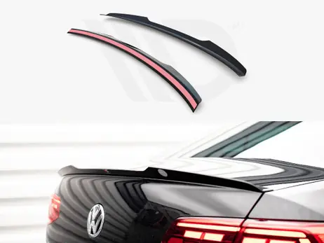 Maxton Design Gloss Black Spoiler Cap VW Passat Sedan B8 Facelift (2019-) Certified