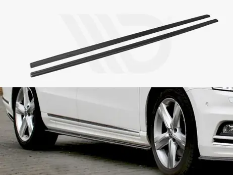 Worldwide Shipping Maxton Design Gloss Black Side Skirts Diffusers VW Passat B7 R-Line (2010-2014)