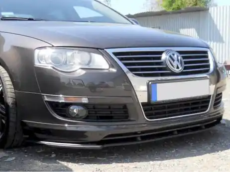 Clearance Maxton Design Gloss Black Front Splitter VW Passat B6 Votex