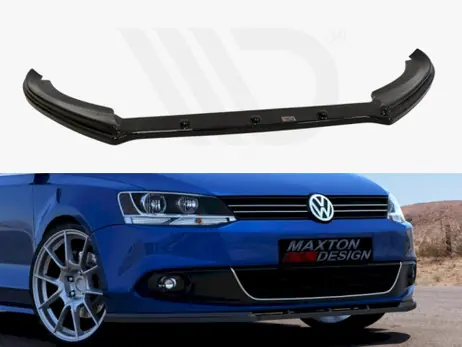 Maxton Design Gloss Black Front Splitter VW Jetta Mk6 Standard Pre-Facelift (2011-2014) One Day Deal