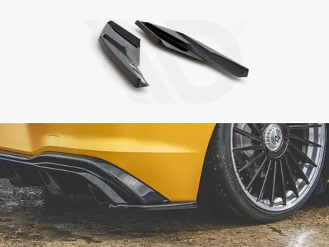 Wholesale Maxton Design Gloss Black Rear Side Splitters VW Golf Mk8 (2020-)