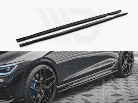 Best Price Maxton Design Gloss Black Side Skirts Diffusers V.1 VW Golf R Mk8 (2020-)