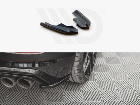 Secure Checkout Maxton Design Gloss Black Rear Side Splitters V.4 VW Golf R Mk8 (2020-)