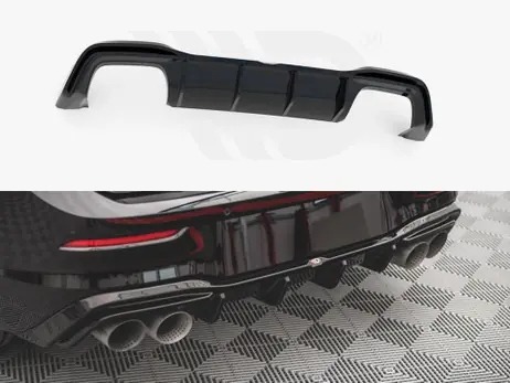 High Quality Maxton Design Gloss Black Rear Valance V.2 Volkswagen Golf R Mk8 (2020-)