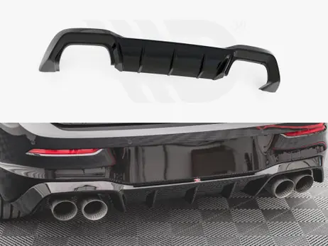 Discount Maxton Design Gloss Black Rear Valance V.1 Volkswagen Golf R Mk8 (2020-)