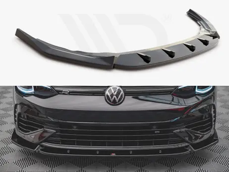 One Day Deal Maxton Design Gloss Black Front Splitter V.2 VW Golf R Mk8 (2020-)