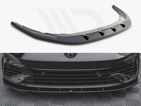 Cheap Maxton Design Gloss Black Front Splitter V.1 VW Golf R Mk8 (2020-)