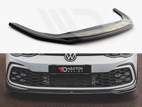 Maxton Design Gloss Black Front Splitter V4 VW Golf 8 GTI / R-Line (2020-) One Day Deal