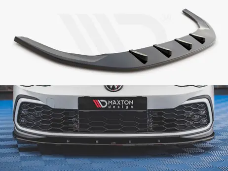 Express Delivery Maxton Design Gloss Black Front Splitter VW Golf Mk8 GTI / R-Line (2020-)