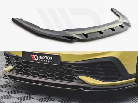 Modern Maxton Design Gloss Black Front Splitter V2 VW Golf 8 GTI Clubsport (2020-)