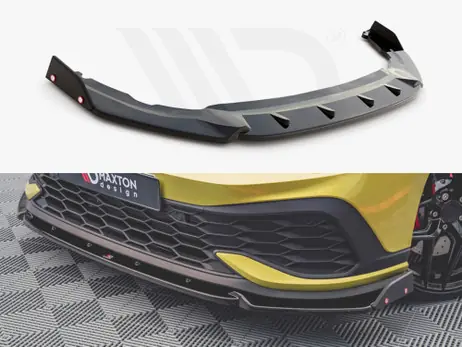 Special Offer Maxton Design Gloss Black Front Splitter (+Flaps) V1 VW Golf 8 GTI Clubsport (2020-)