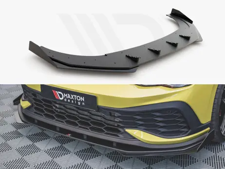 Maxton Design Black + Gloss Flaps Racing Durability Front Splitter (+Flaps) VW Golf 8 GTI Clubsport (2020-) Trending