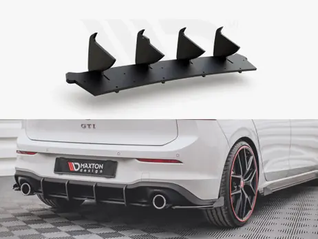 Premium Maxton Design Black Racing Durability Rear Diffuser V1 VW Golf 8 GTI (2020-)