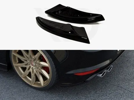 Maxton Design Gloss Black Rear Side Splitters VW Golf Mk7 R (2013-2016) Authentic