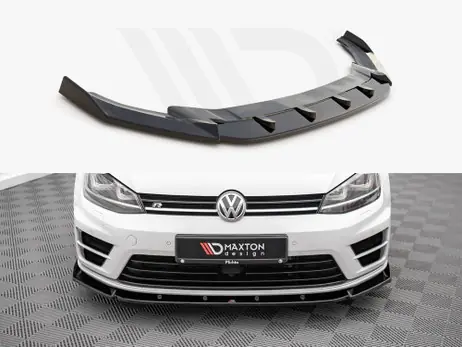 Maxton Design Gloss Black Front Splitter V.4 VW Golf R Mk7 (2013-2016) While Supplies Last