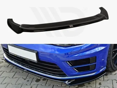 Maxton Design Gloss Black Front Splitter V.2 VW Golf 7 R / R-Line (2012-2016) Modern