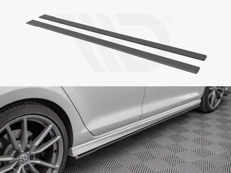 Maxton Design Black Street Pro Side Skirts Diffusers VW Golf R Mk7 (2013-2016) Buy Today